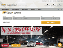 Tablet Screenshot of harechevrolet.net